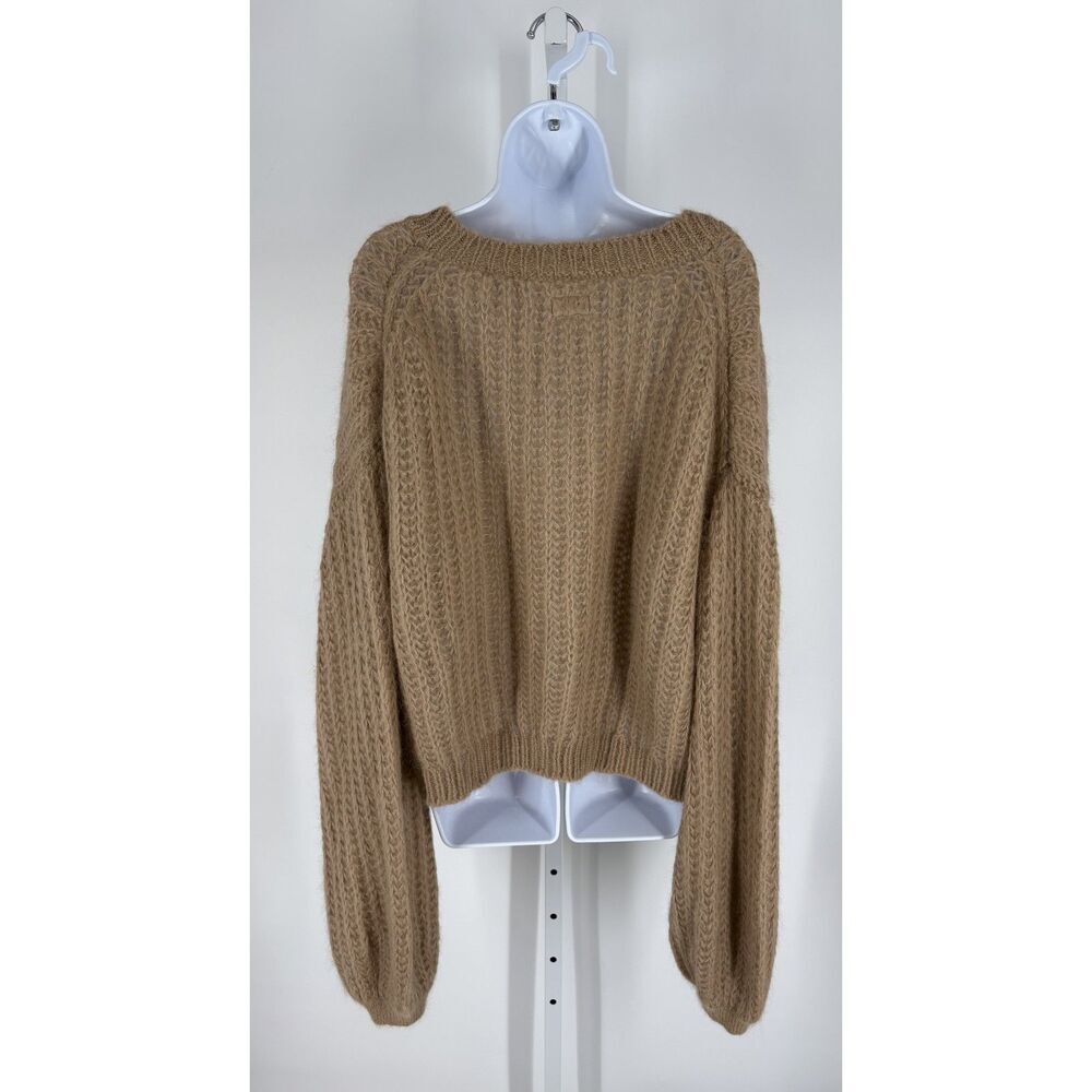 MOTHER Denim Puffy Sleeve Varsity Cardigan - Picture 9 of 9